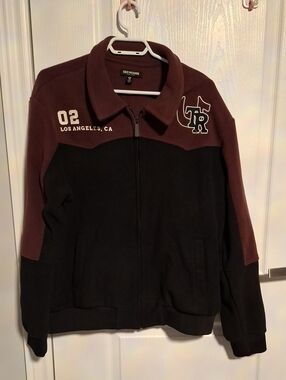 True Religion Brown Fleece Jacket with Black Label